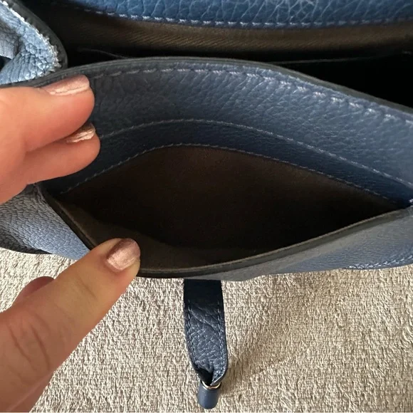 Chloe Leather Mini Marcie Crossbody Navy Blue - Picture 13 of 13